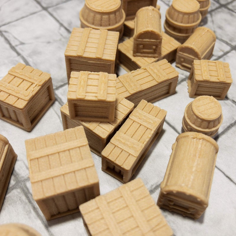 Extruded Gaming Pine Crates Barrels and Chests - Image 4